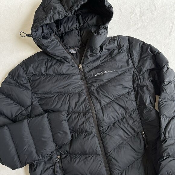 Eddie Bauer Coat Microlight Packable Down Puffer Hooded Jacket Women's Medium - Picture 2 of 6
